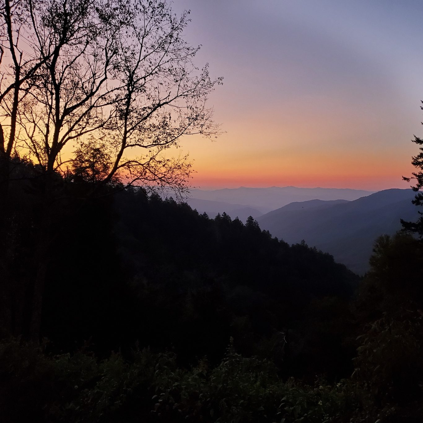 Sunset Over the Mountain